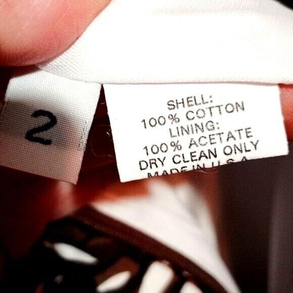 Milly Black, Brown, & White Sleeveless Floral Pencil Dress 2 - Picture 3 of 9